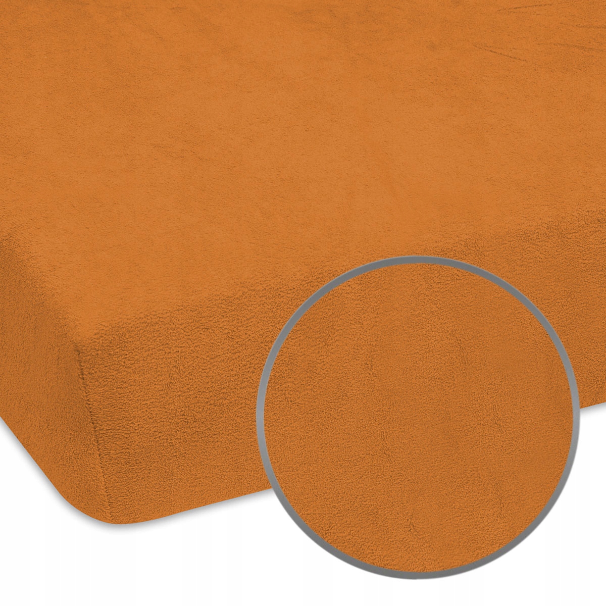 

Prześcieradło rude frottowe z gumką 80x200 cm