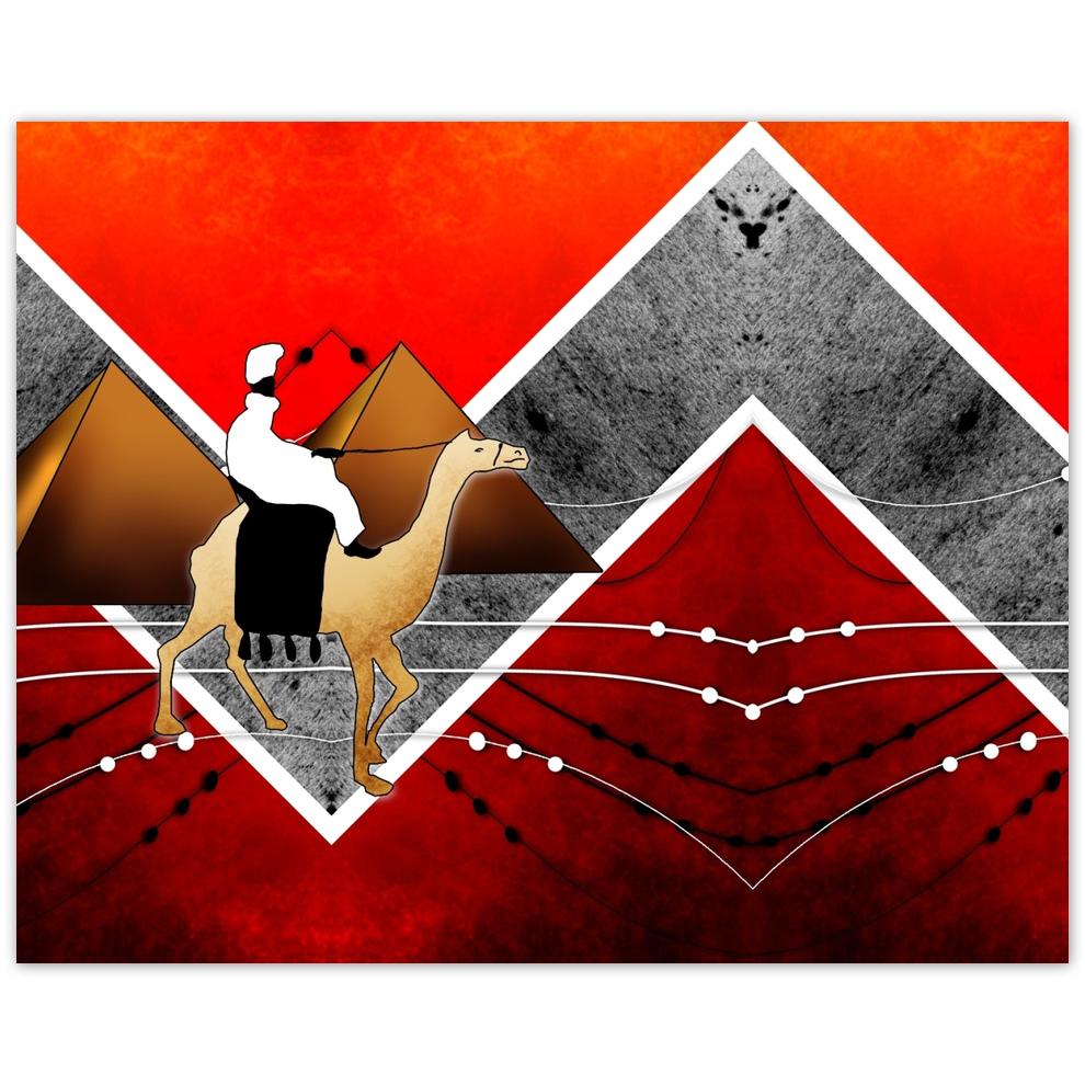 

Plakat 50x40 Przejażdżka Wielbłąd