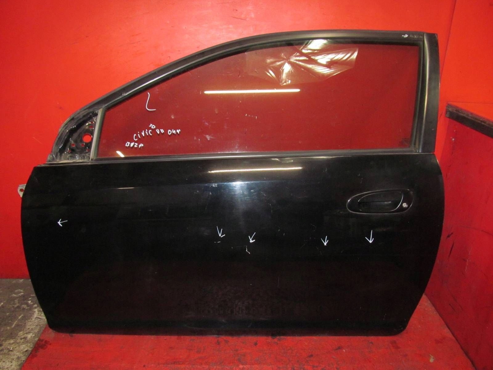 HONDA CIVIC VII 7 EP2 3D HB SPORT door left front front black, B92P