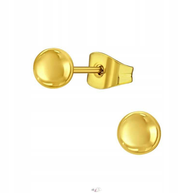 

Kolczyk stal chirur 316L kulka złota Sztuka 4 mm
