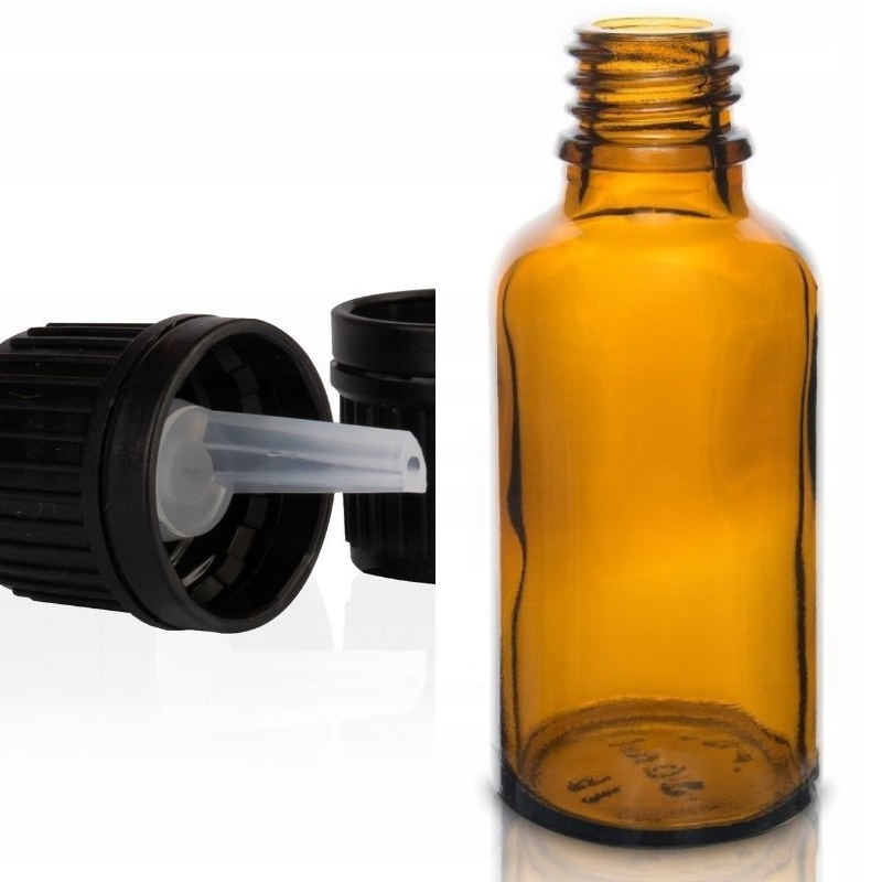 

Butelka szklana 30ml z kroplomierzem czarnym (p)