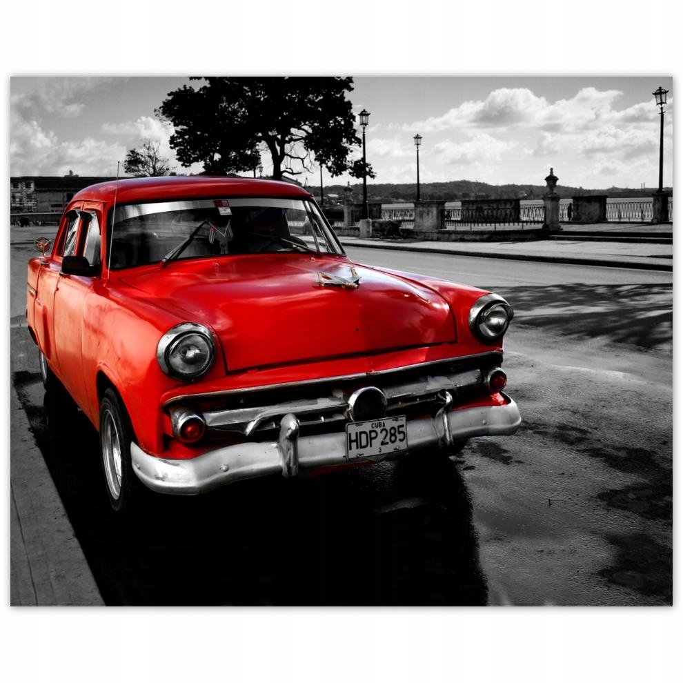 

Plakat 50x40 Kubańskie czerwone auto