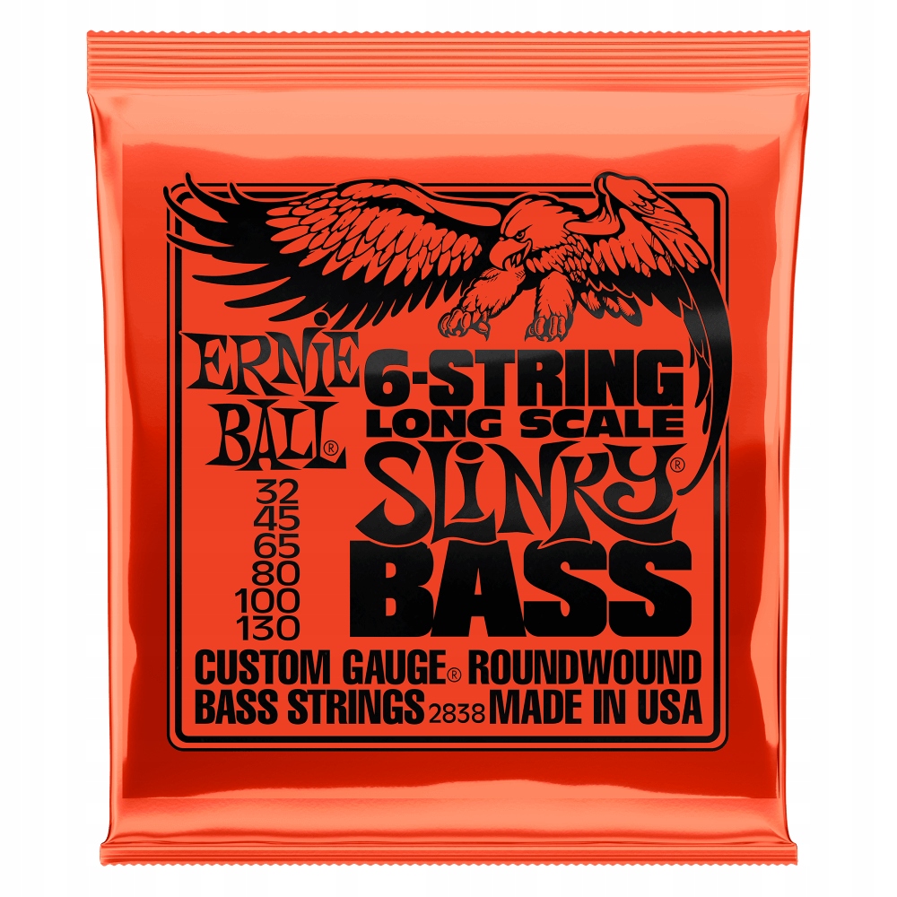 Struny pro basovou kytaru 6 strunné 32-130 Ernie Ball 2838