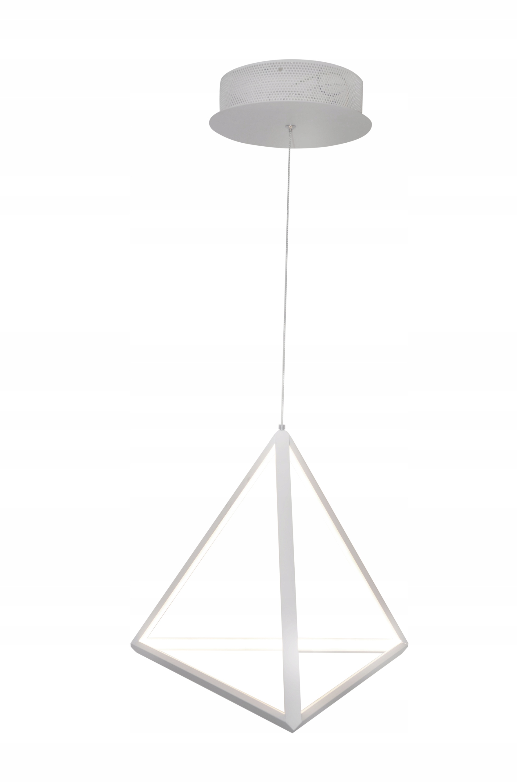 

Trójkąt Led stożek ostrosłup biały mat 20W Polux