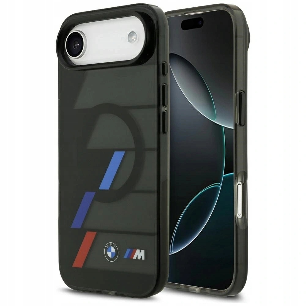 Bmw M IML kovové tlačítka trikolorové pruhy MagSafe Apple iPhone Air černé