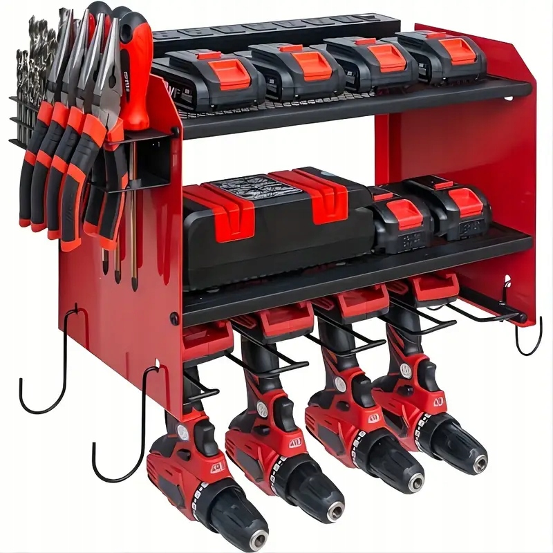 Nástěnný věšák, držák, organizér do dílny na elektrické nářadí a klíče