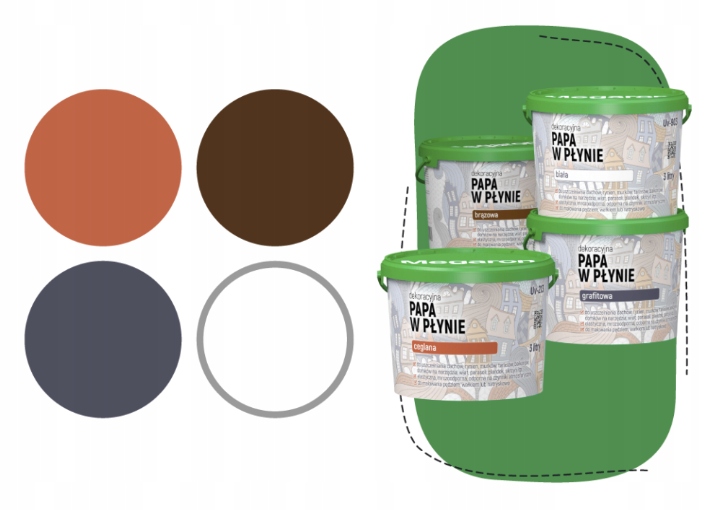 Papa w płynie Megaron Brązowy 1 LITR wodoszczelna Marka Megaron