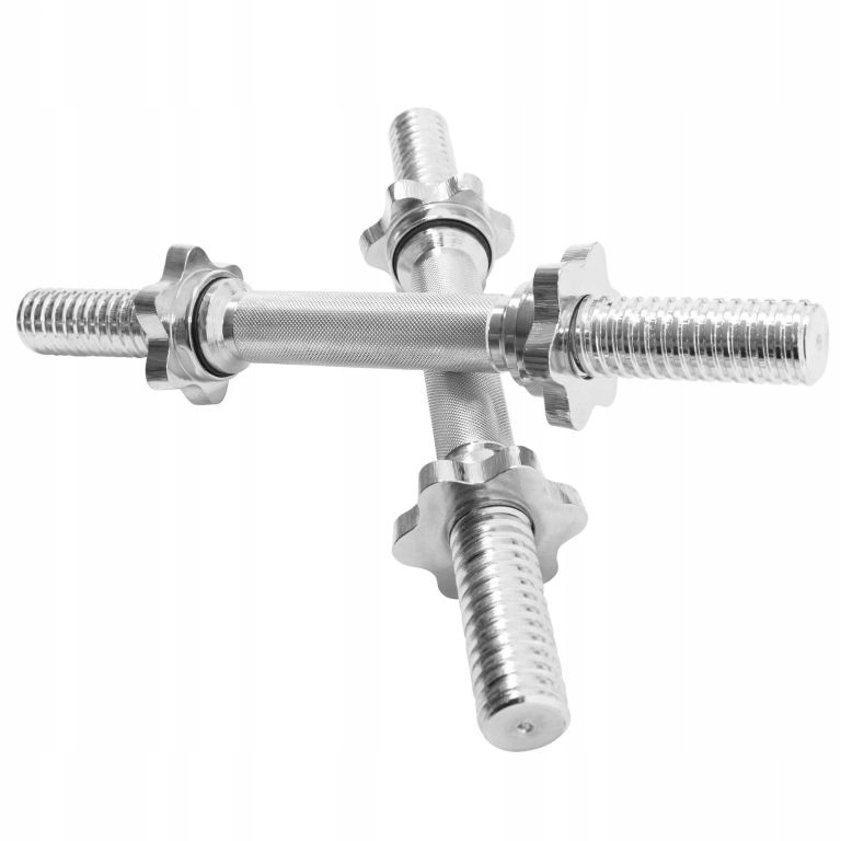 Gorilla Sports Sada činek s hvězdicovými závity, chrom, 2 ks