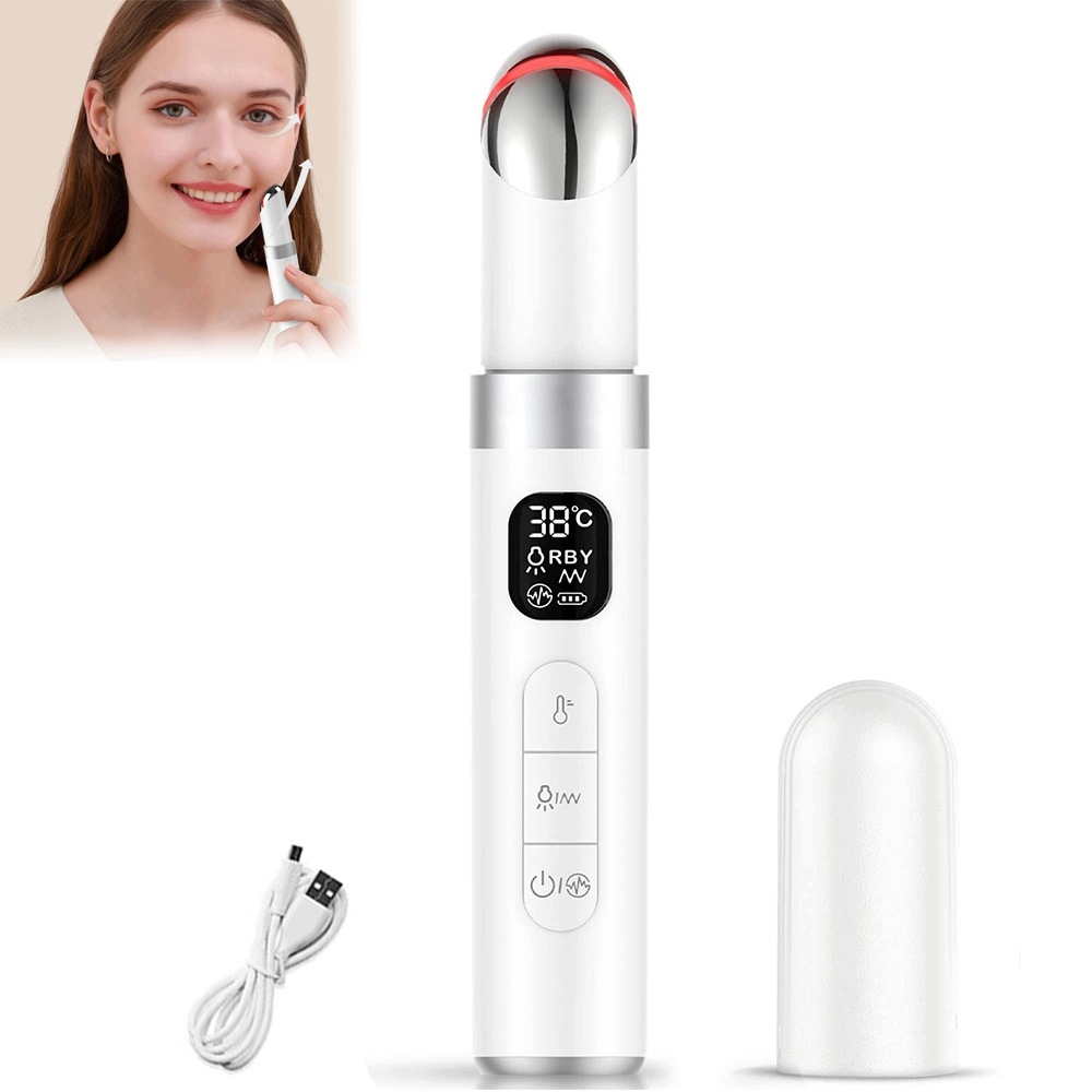 Masážní Přístroj na obličej očí a rtů Fototerapie Led Vibrace Ems Beauty