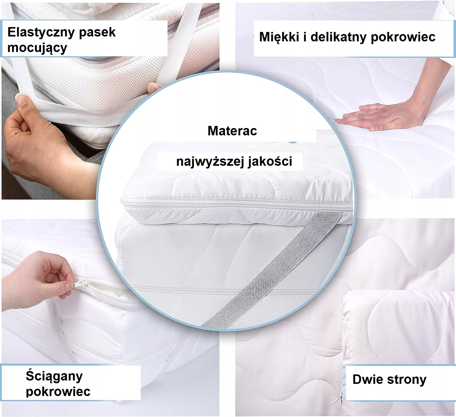 MATERAC NAWIERZCHNIOWY TOPER 160X200X6 Szerokość materaca 160 cm