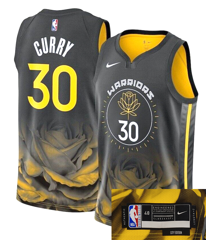 Koszulka Nba Authentic Nike Warriors Curry #30 DQ0194-010 L City Edition