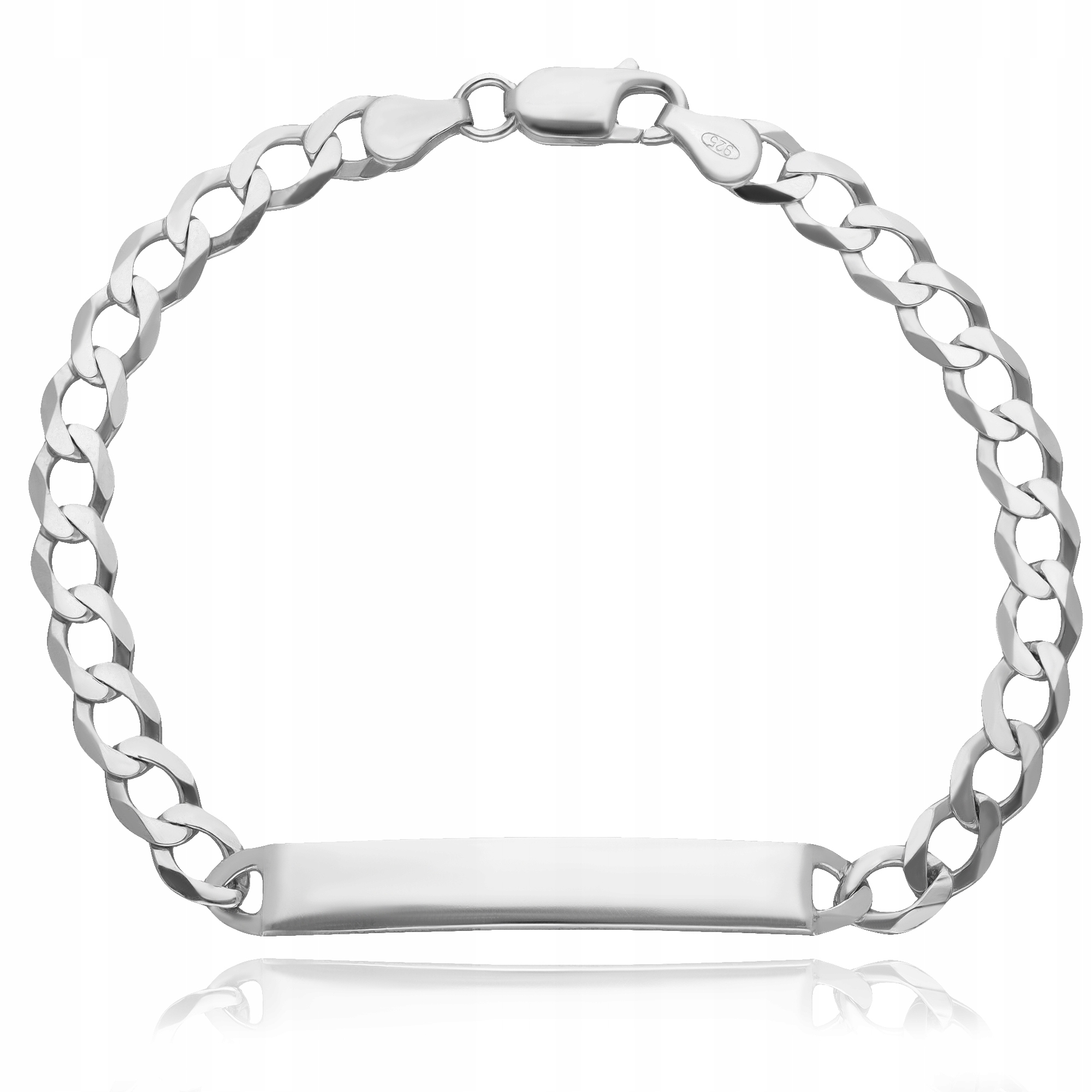 Náramek Stříbrný Pánský Pancíř S Plechem 21 cm