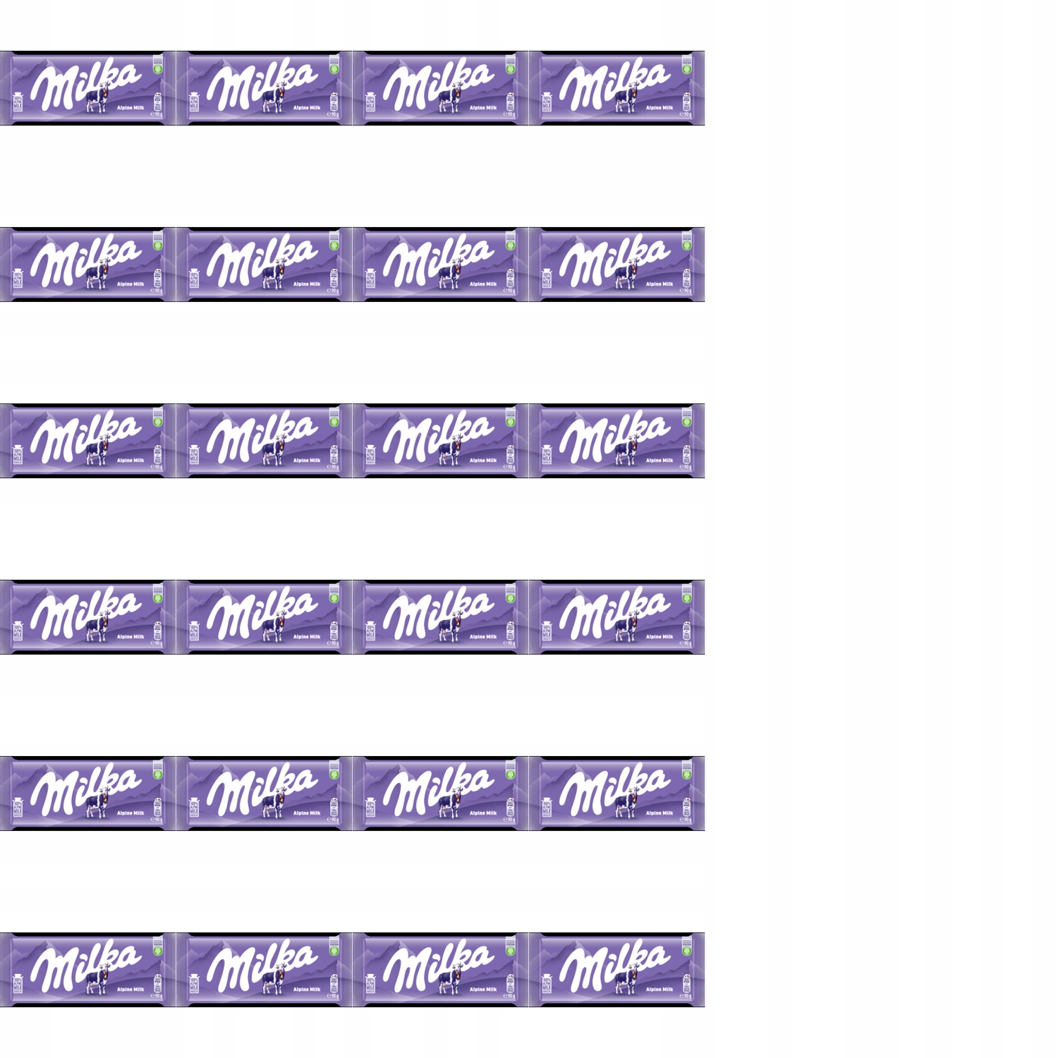 Levně 24x 90g Milka alpská mléčná čokoláda v kartonu