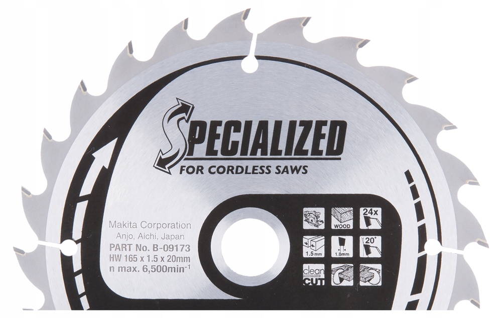 Tarcza Tnąca Specjalized 165x20mm 24Z Makita B-09173