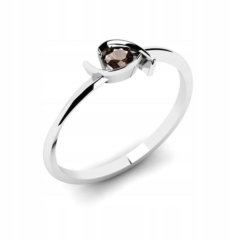 

Pierścionek Z Białego Złota Z Kwarcem 0,10CT