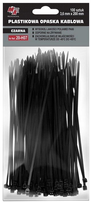 

Ma Professional opaska kablowa 3,6mm x 200 100szt