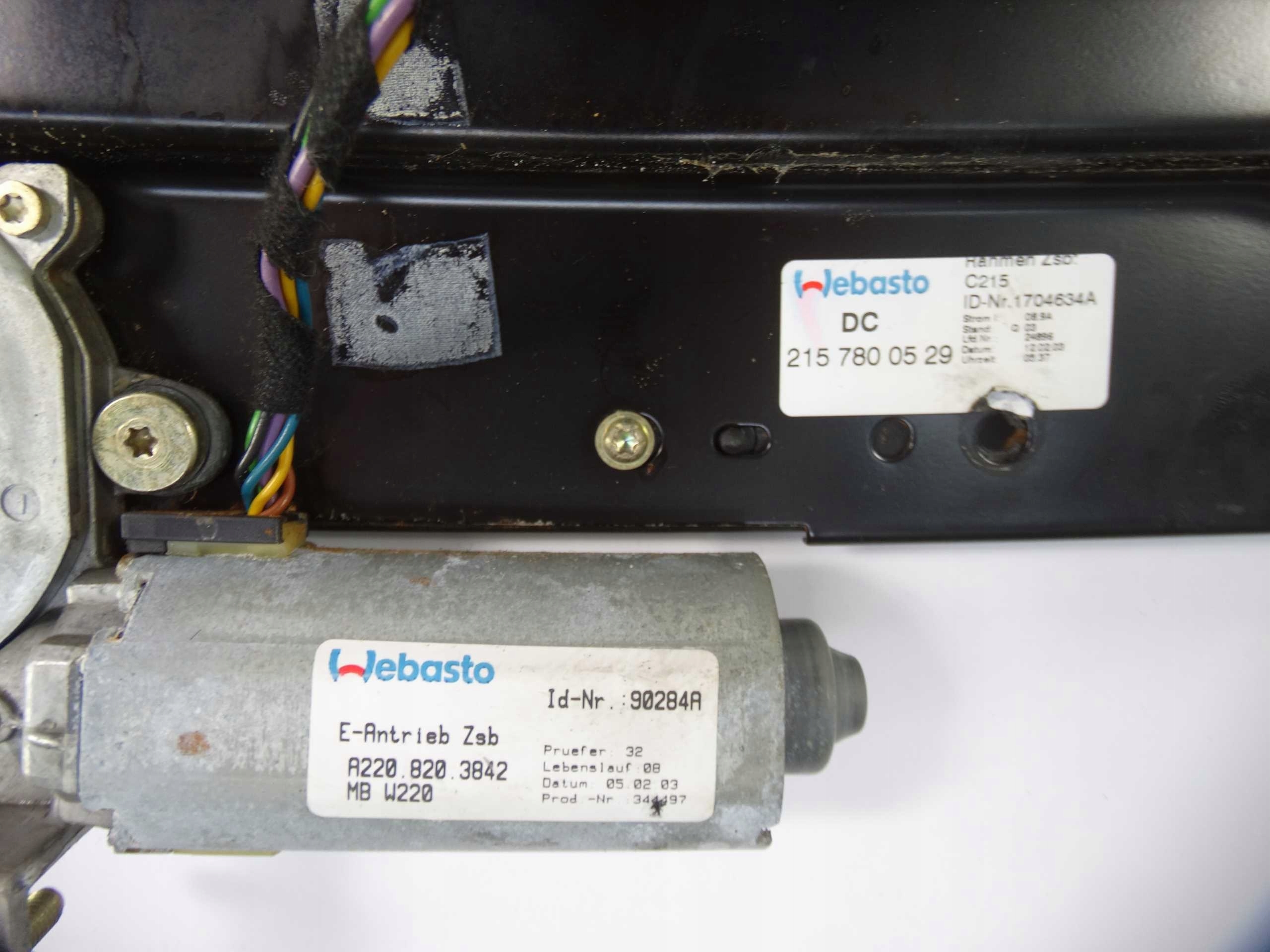 Mercedes CL W215 SZYBERDACH Part number A2157801040