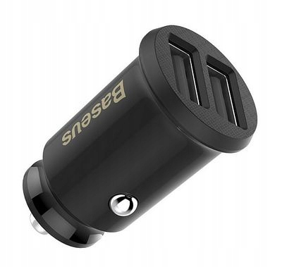 MOCNA mini micro malutka ŁADOWARKA SAMOCHODOWA 3,1A 2x USB BASEUS Producent Baseus