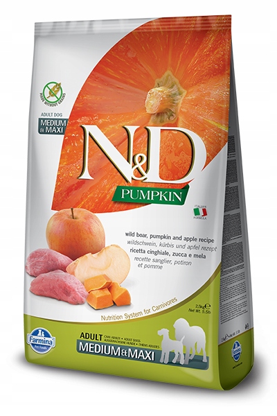 Levně Farmina N&d Pumpkin Grain Free Canine Adult Medium&Maxi Kanec a Jablko 12kg
