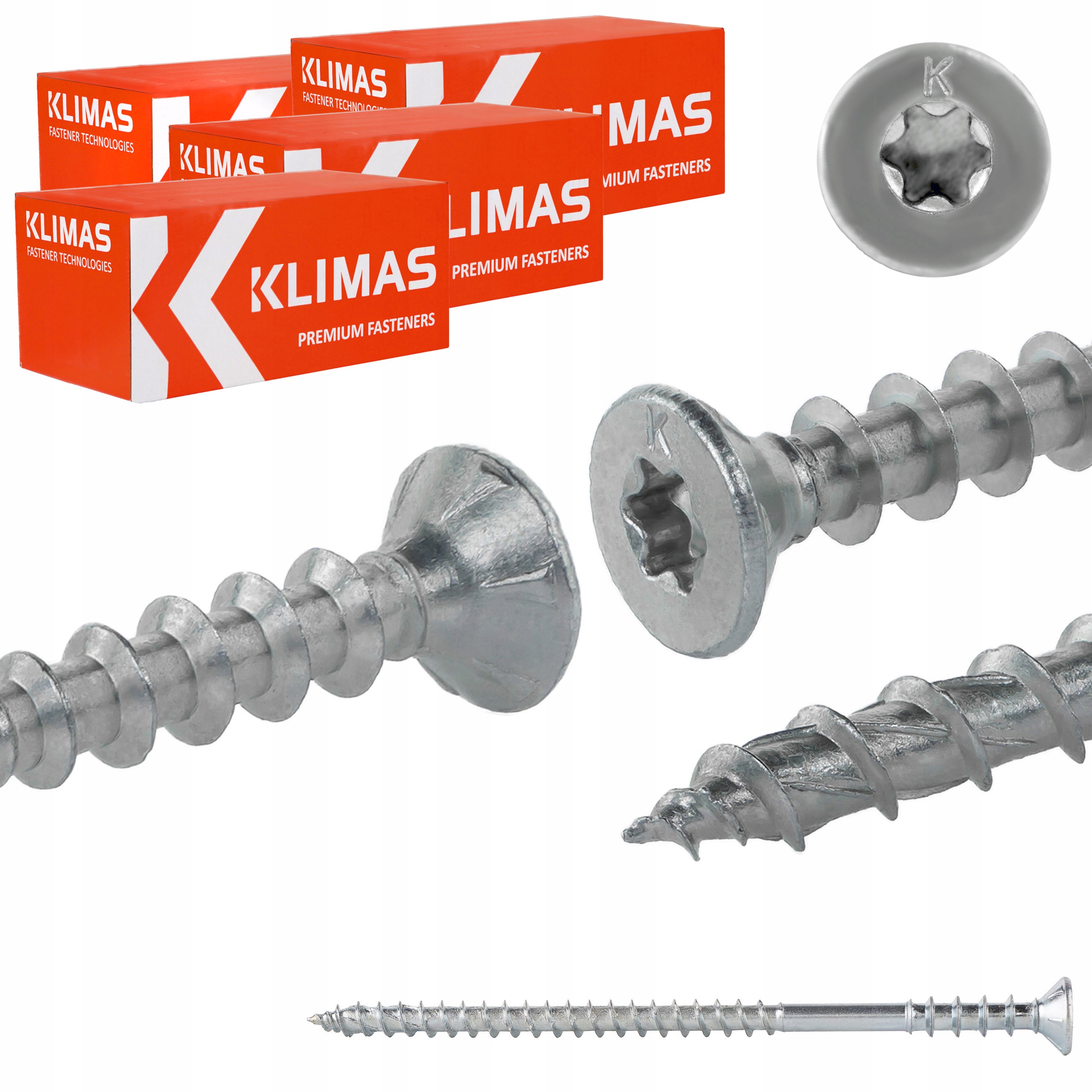 Šrouby pro vyrovnávání latí 6x120 mm 400 ks distanční Torx Klimas Wkss