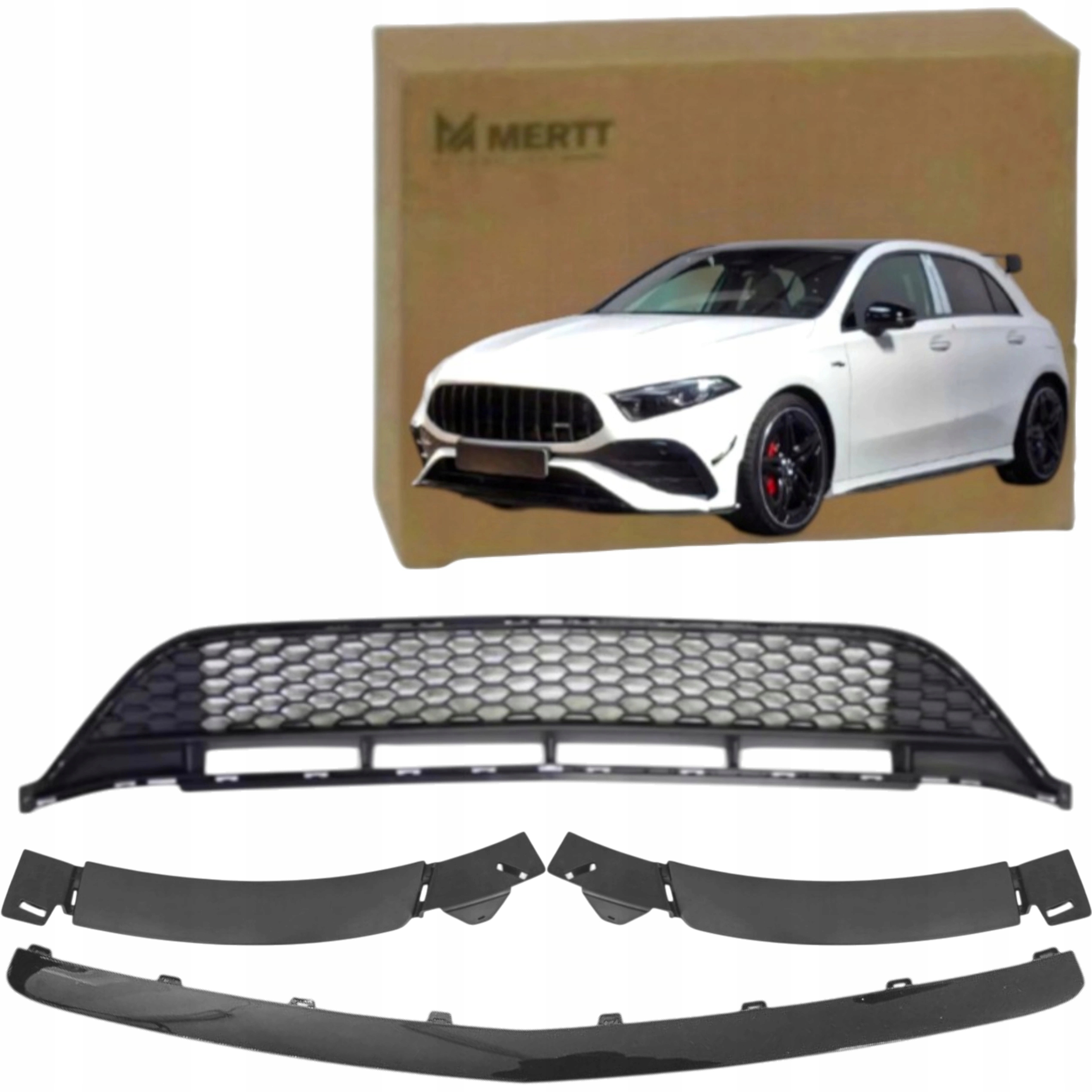 Lišta nárazníku spoiler podběhů kol spodní atrapa Mercedes A W177 Amg 2018+