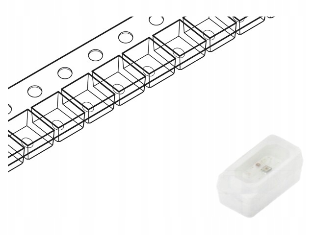 LED programowalna RGB SMD 3,5÷5,5VDC 4x2x1,7mm 120° 12mA (1szt)
