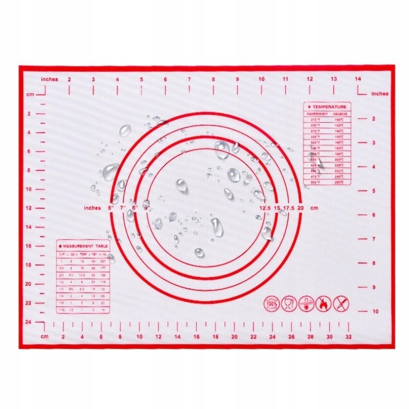 Stolnica silikonowa 30 x 40 cm biała wzmacniana