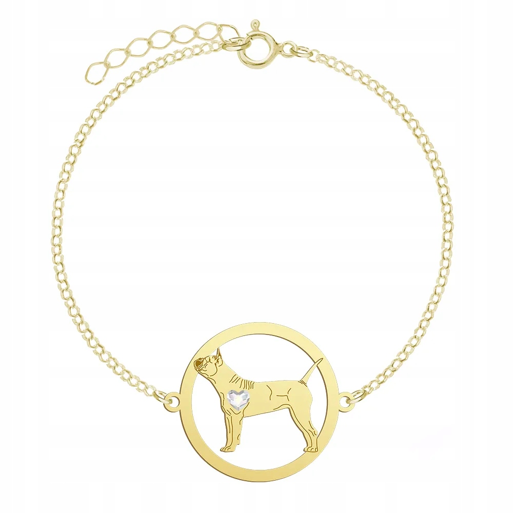 Zlatý náramek s psem Chongqing Dog 925 Dárek Šperky Gravírování Bonus