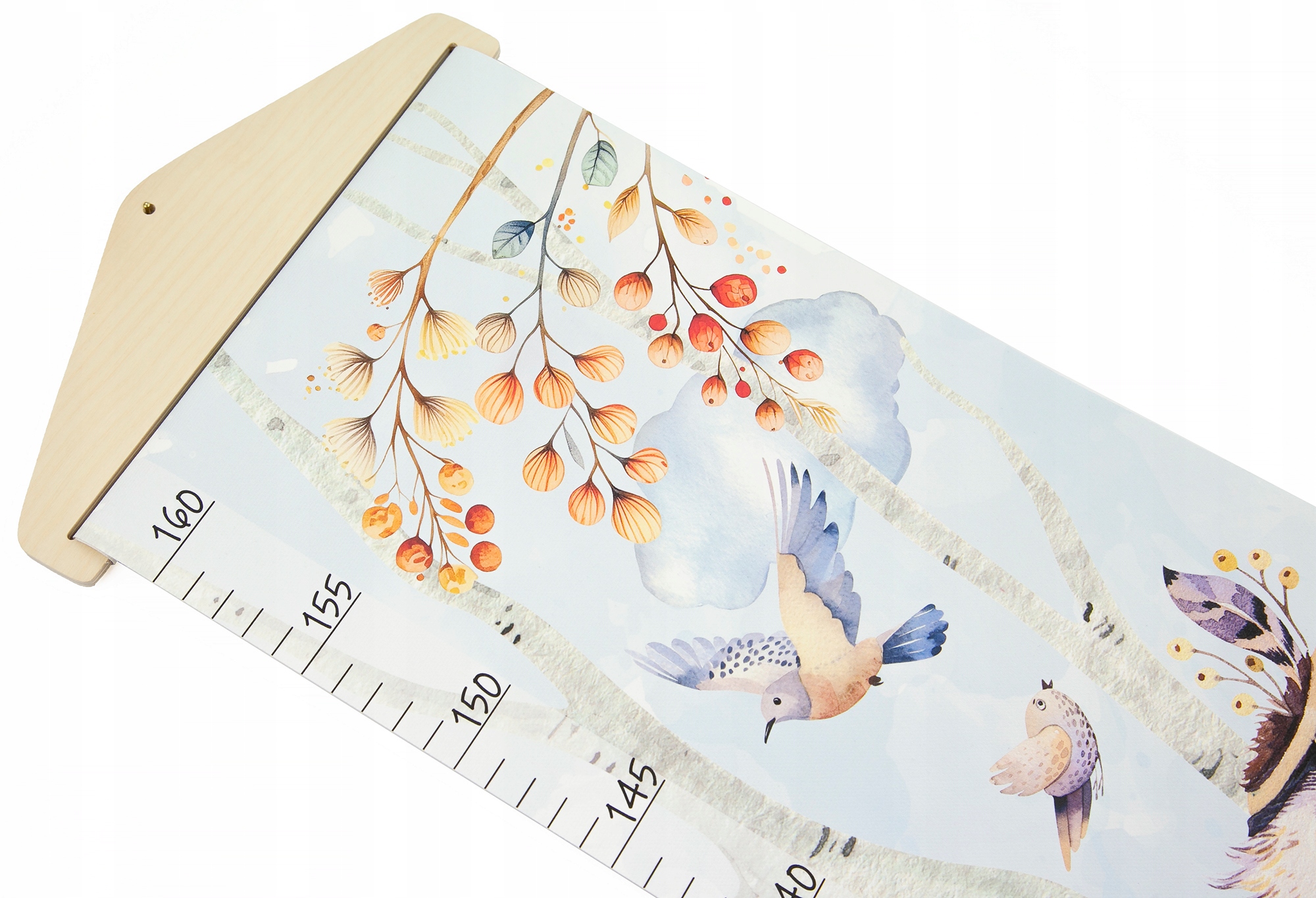 Miarka wzrostu na PŁÓTNIE Zwierzęta leśne III białe tło Imię Data Płeć chłopcy dziewczynki