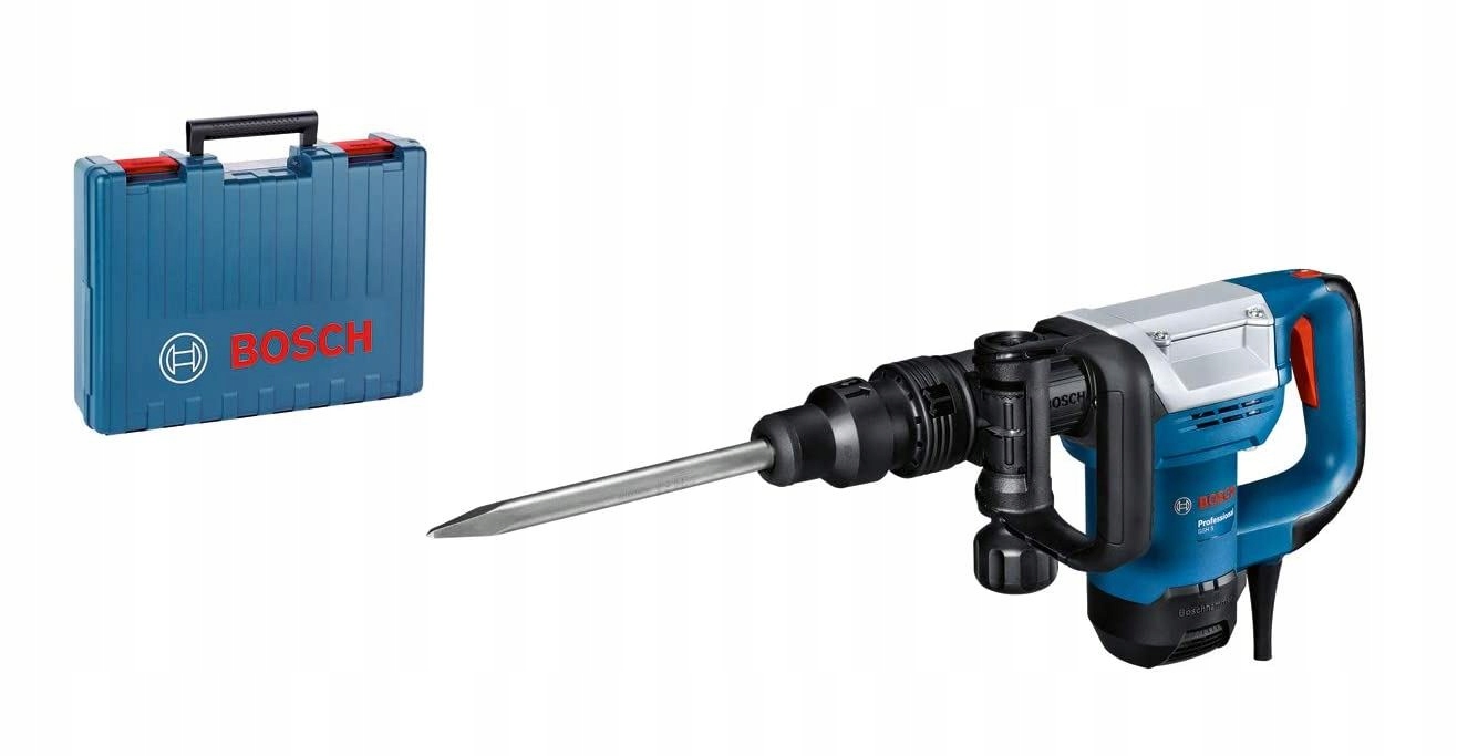 Sada Bosch příklepového kladiva Gsh 5 1100W Sds max 7,5 J dláta a kufr