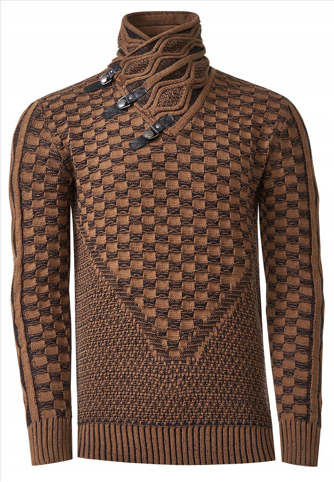 Pánský Hřejivý Svetr se Stojáčkem Rolák Silný Pružný Mikina