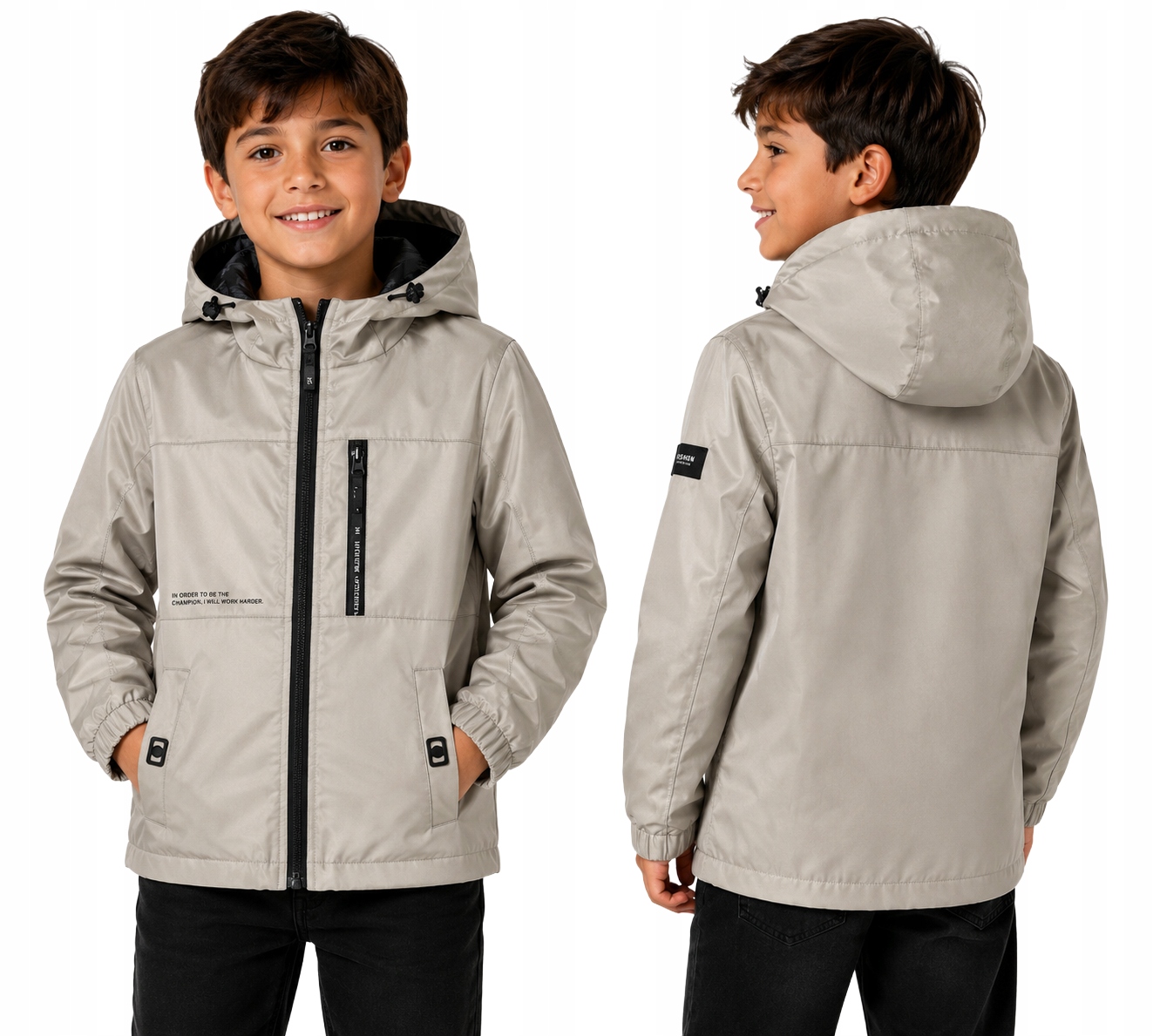 Kurtka chłopięca przejściowa softshell, wodoodporna/wiatroszczelna 110/116