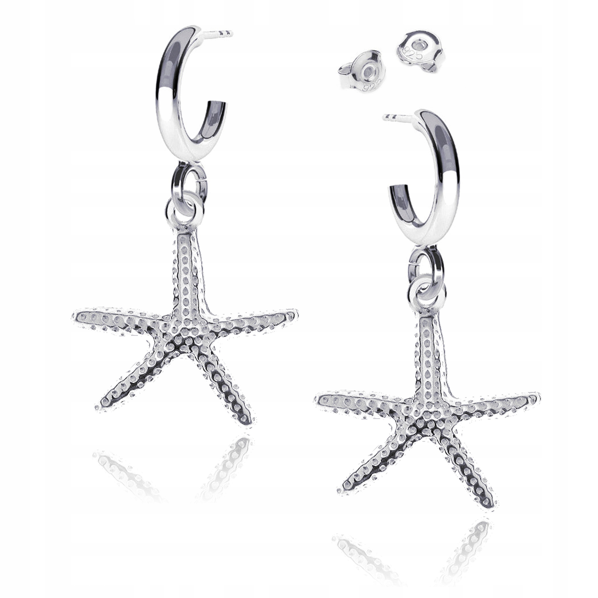 Hvězdice hvězdice stříbrné náušnice tyčinka stříbro 925