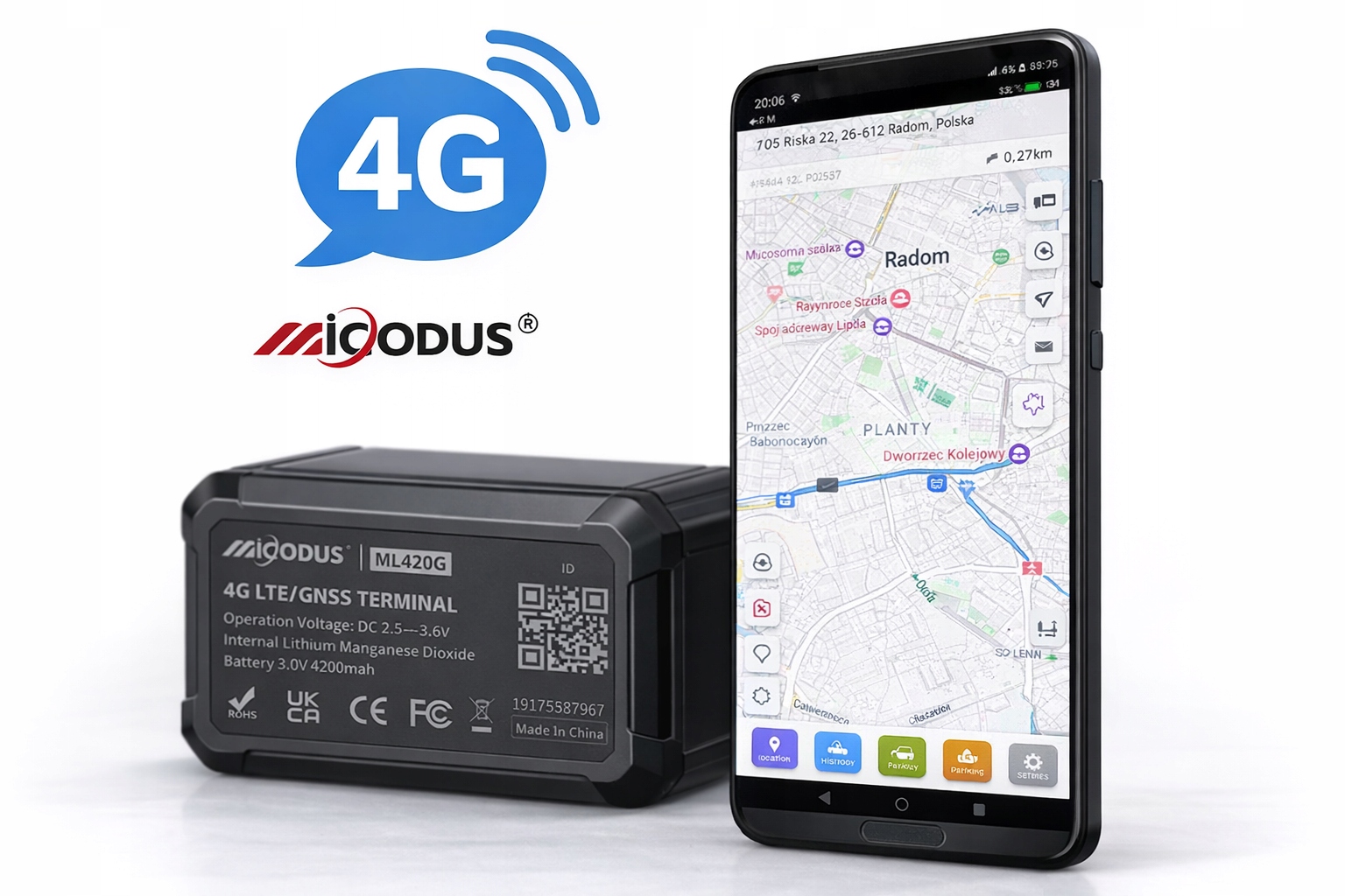 Lokátor Gps 4G Micodus ML420G Magnet Do 10 dní Batéria Auto Sledovanie