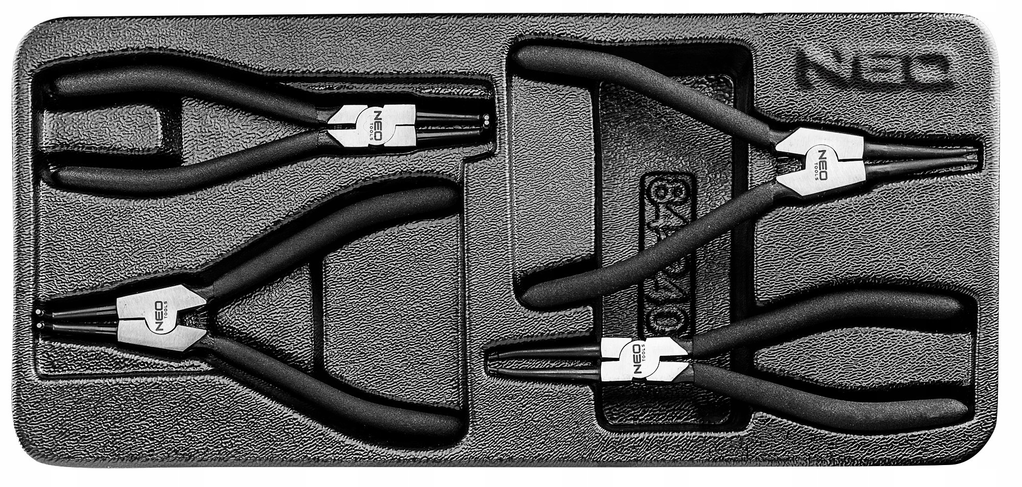 ПЛОСКОГУБЦЫ ДЛЯ СТОПОРНЫХ КОЛЕЦ, НАБОР ИЗ 4