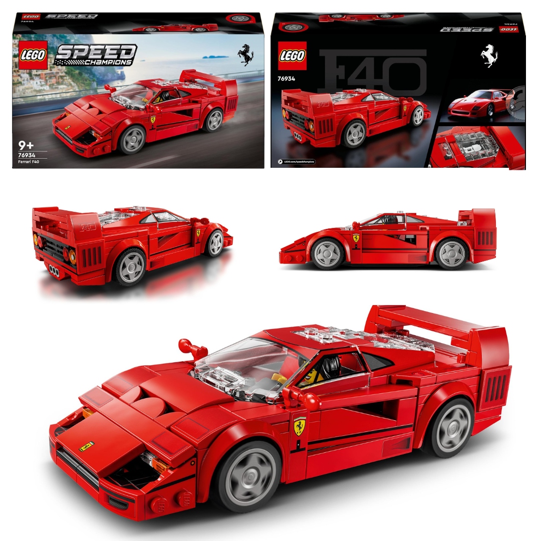 Lego Speed Champions 76934 Ferrari F40 Červené auto