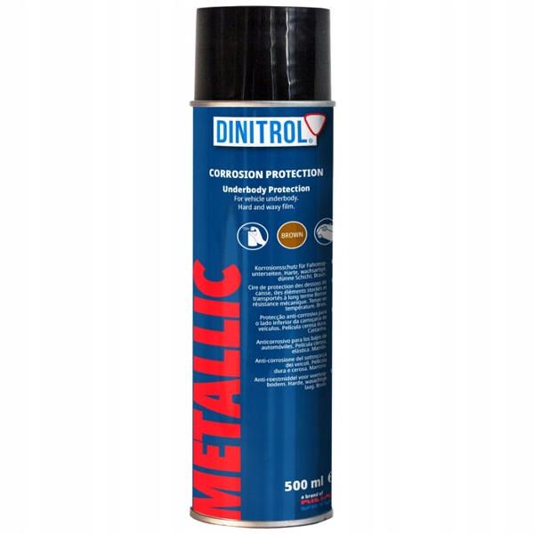 Dinitrol Metalic Brąz Wosk do ochrony podwozia spray 500ml