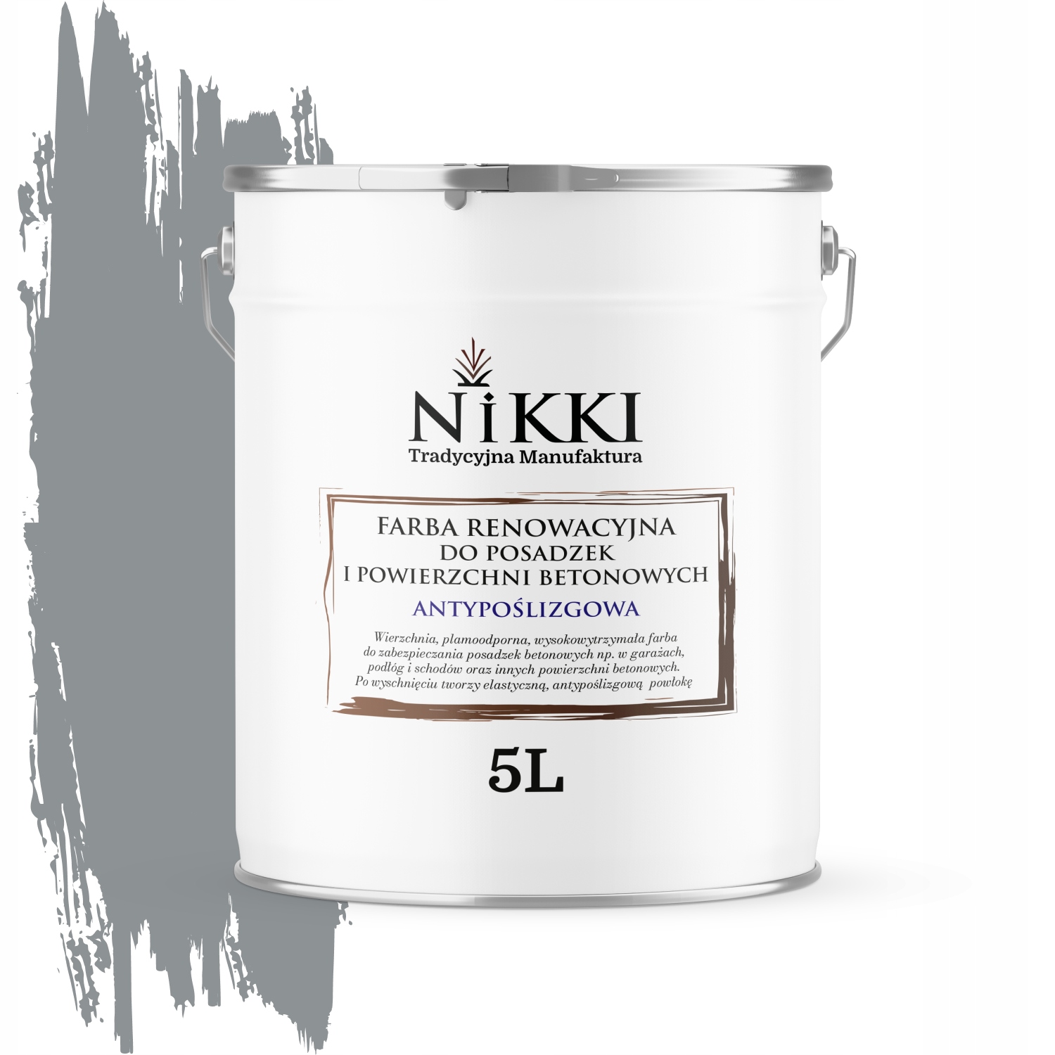 Renovačná Farba Na Podlahy Protišmyková Uv Farba Šedá RAL7045 Mat 5 L