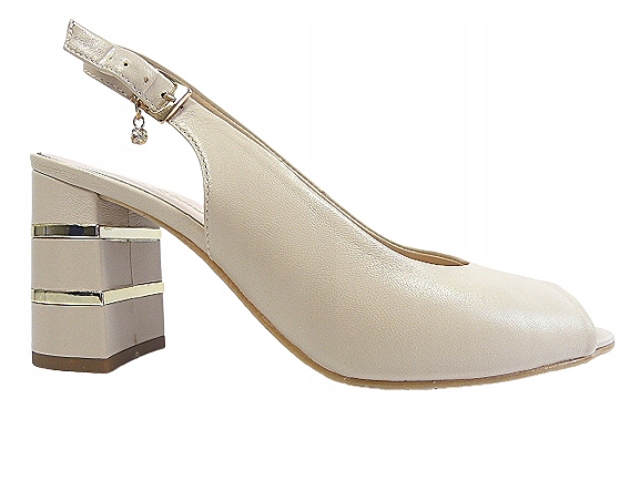 Dámské lodičky bez podpatku a podpatku béžové Sala 37