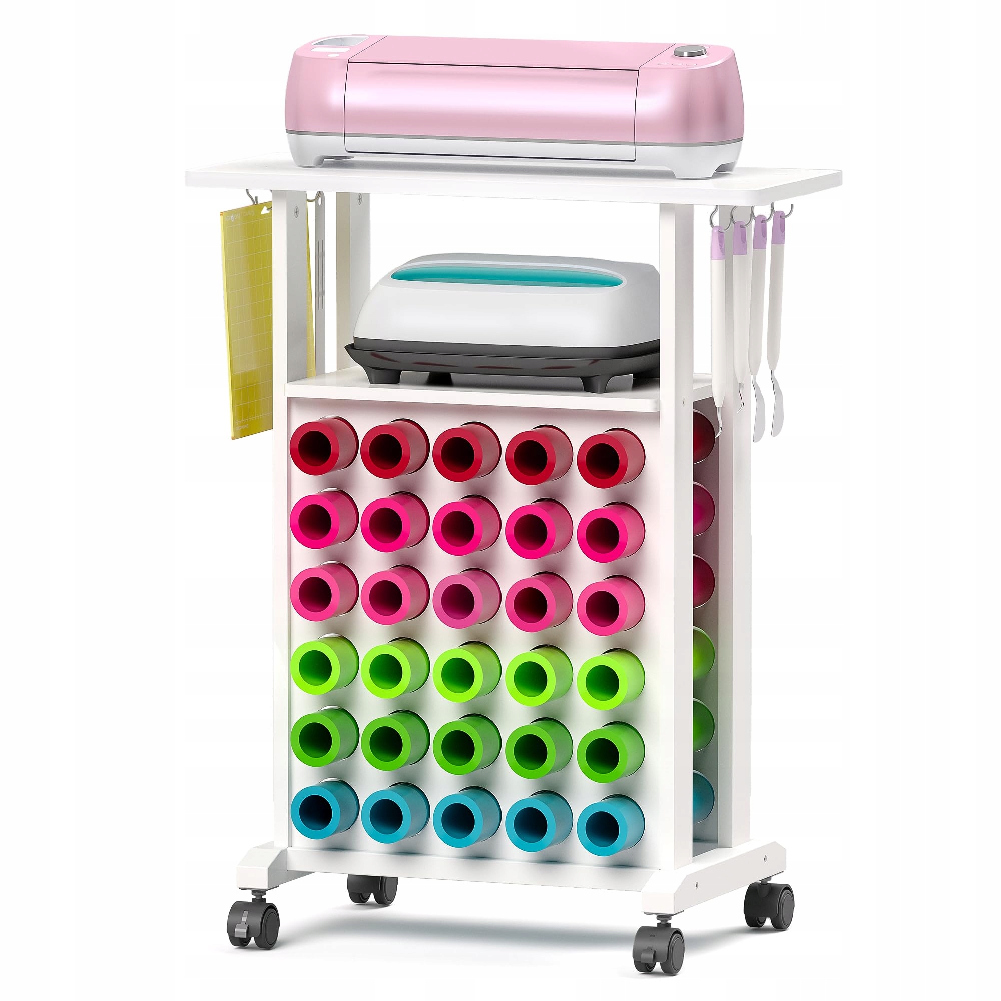 Organizér CraftMaster Pro 30 držiakov na vinylový vozík na skladovanie