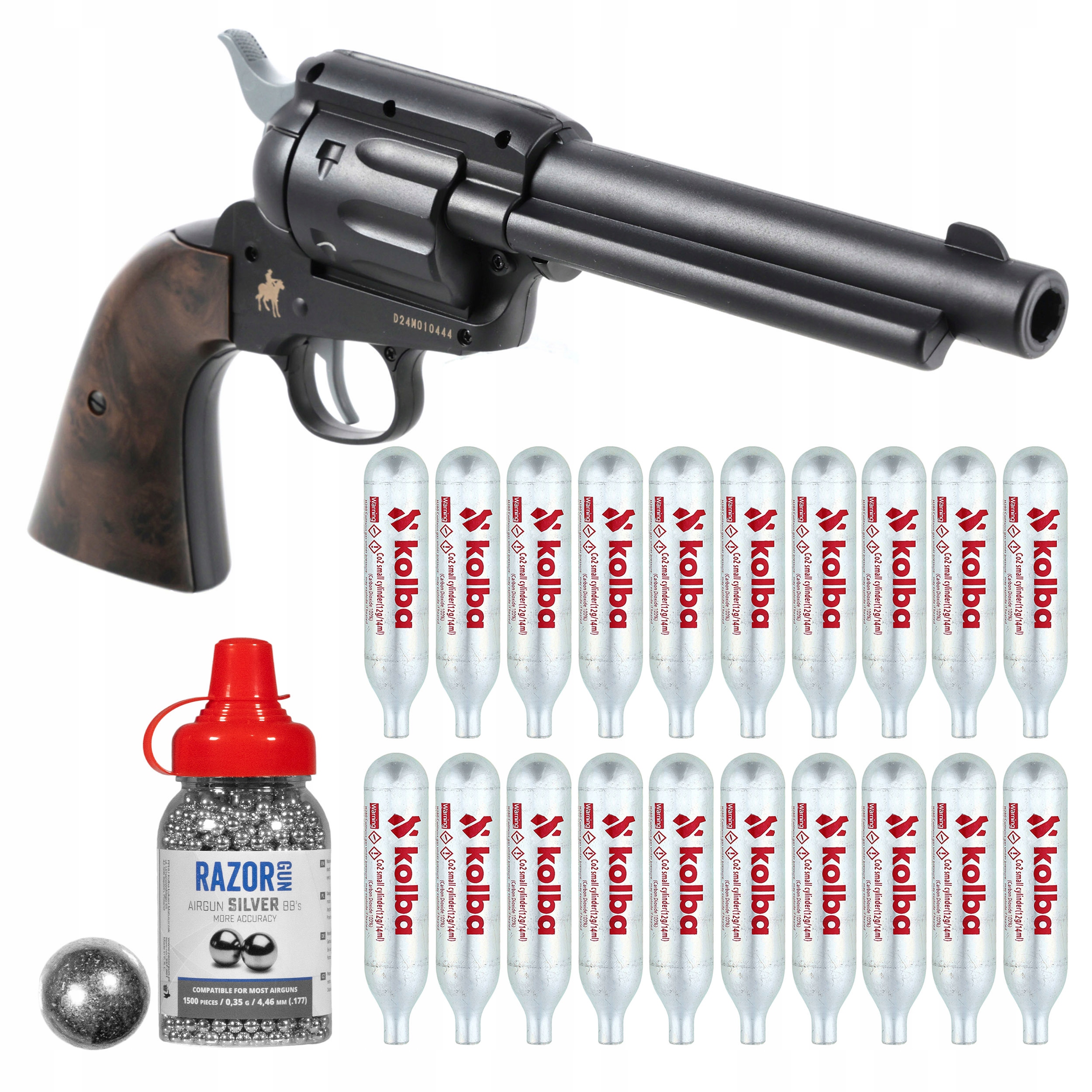 Wiatrówka Rewolwer Legends Marlin 4,5 MM 1500 Śrut Bb 20 CO2 Zestaw