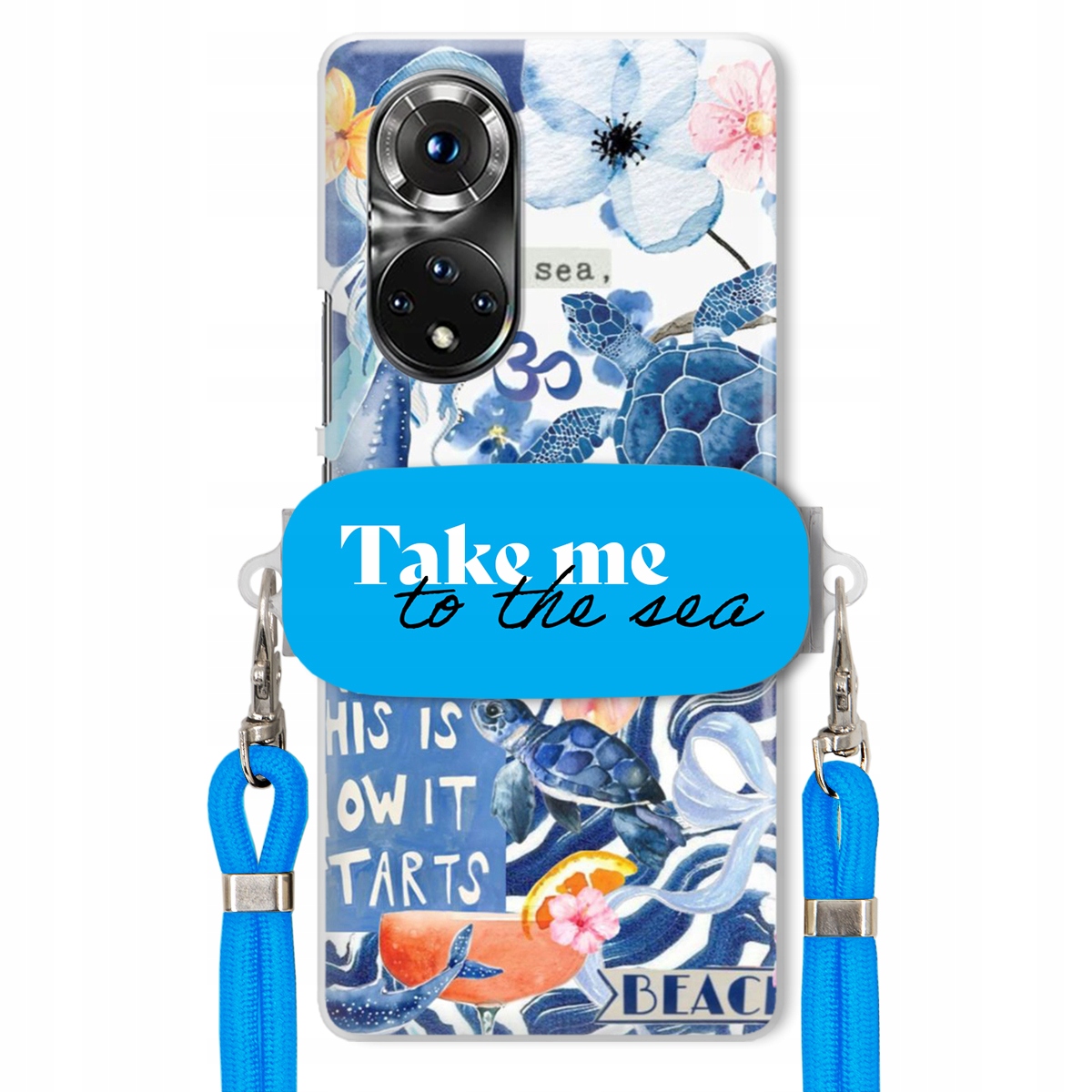 Puzdro pre Huawei Honor 50 Pro Premium Vodítko Blue Držiak Take Me To The Sea