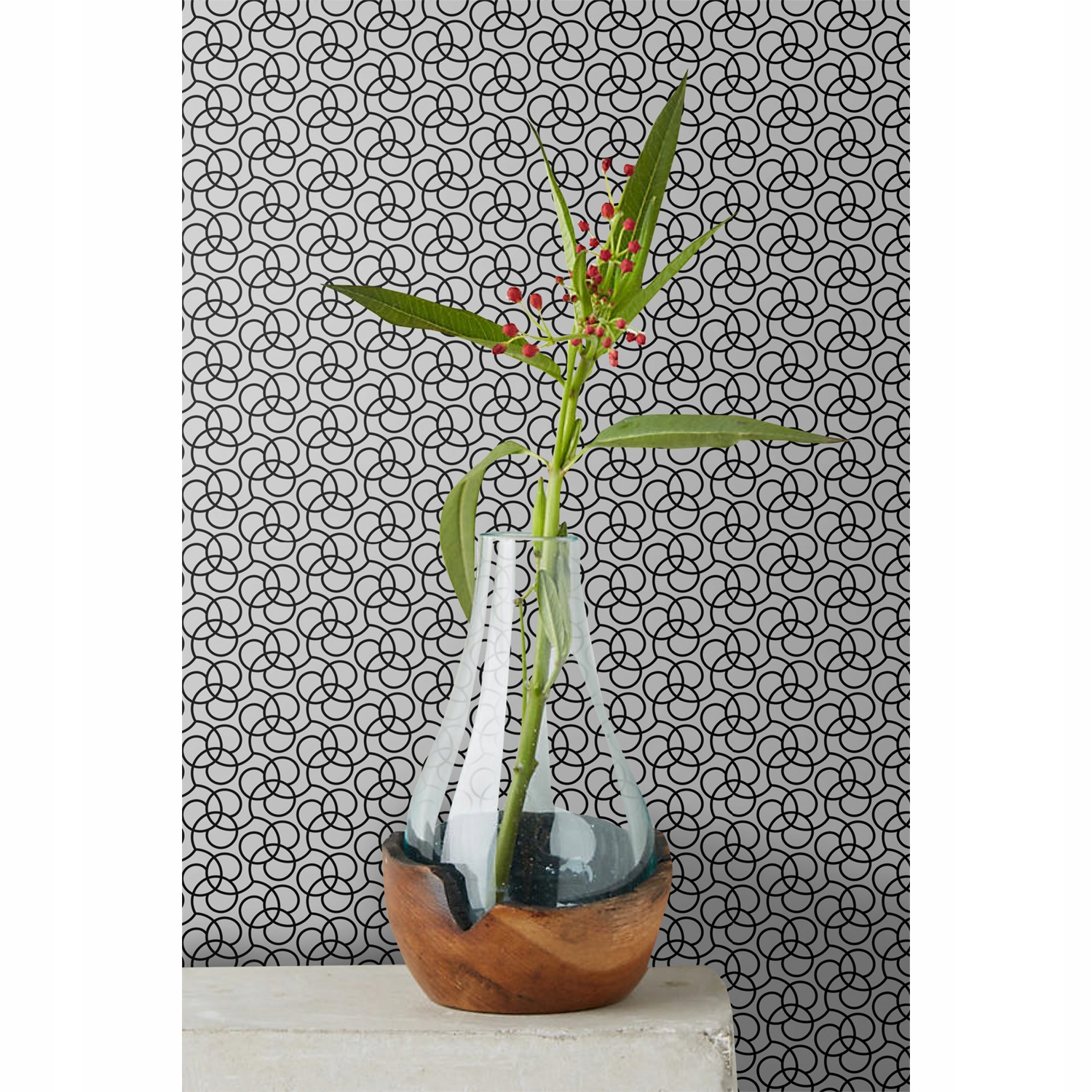 

Fototapeta na flizelinie Czarno-biały wzór 104x70