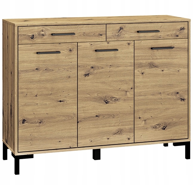 meble komoda trzydrzwiowa szufladami loft Nevio 14