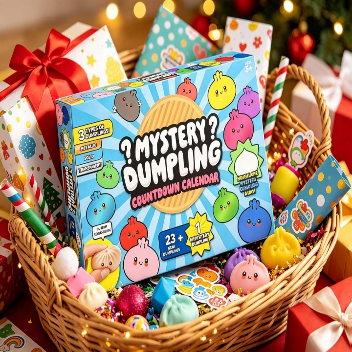 Адвент-календарь Goaduoynt Squishy 3D, 24 мялки-антистресс — фото 8