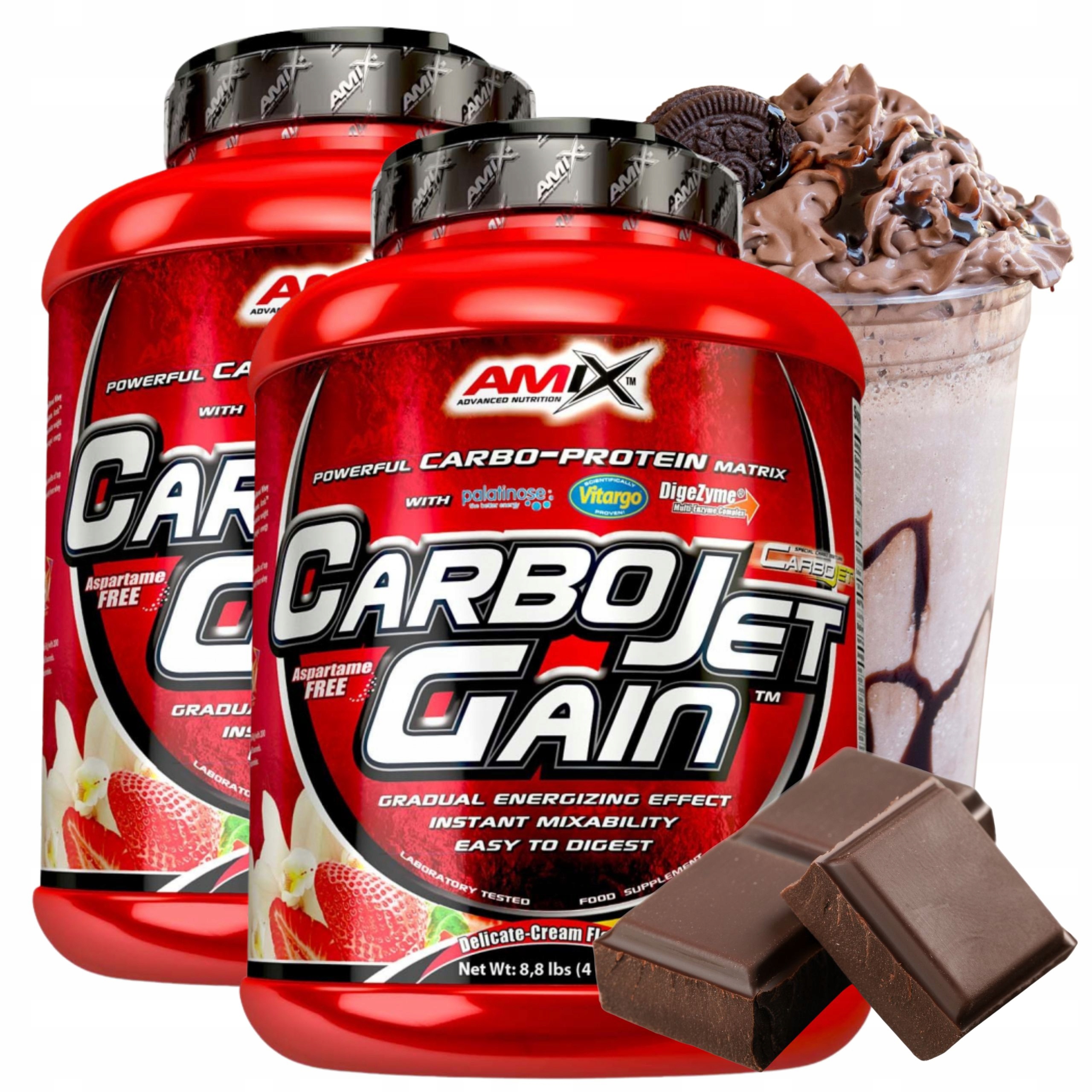 Gainer na přírubě Protein Wpi Cfm Komplexní sacharidy Čokoláda