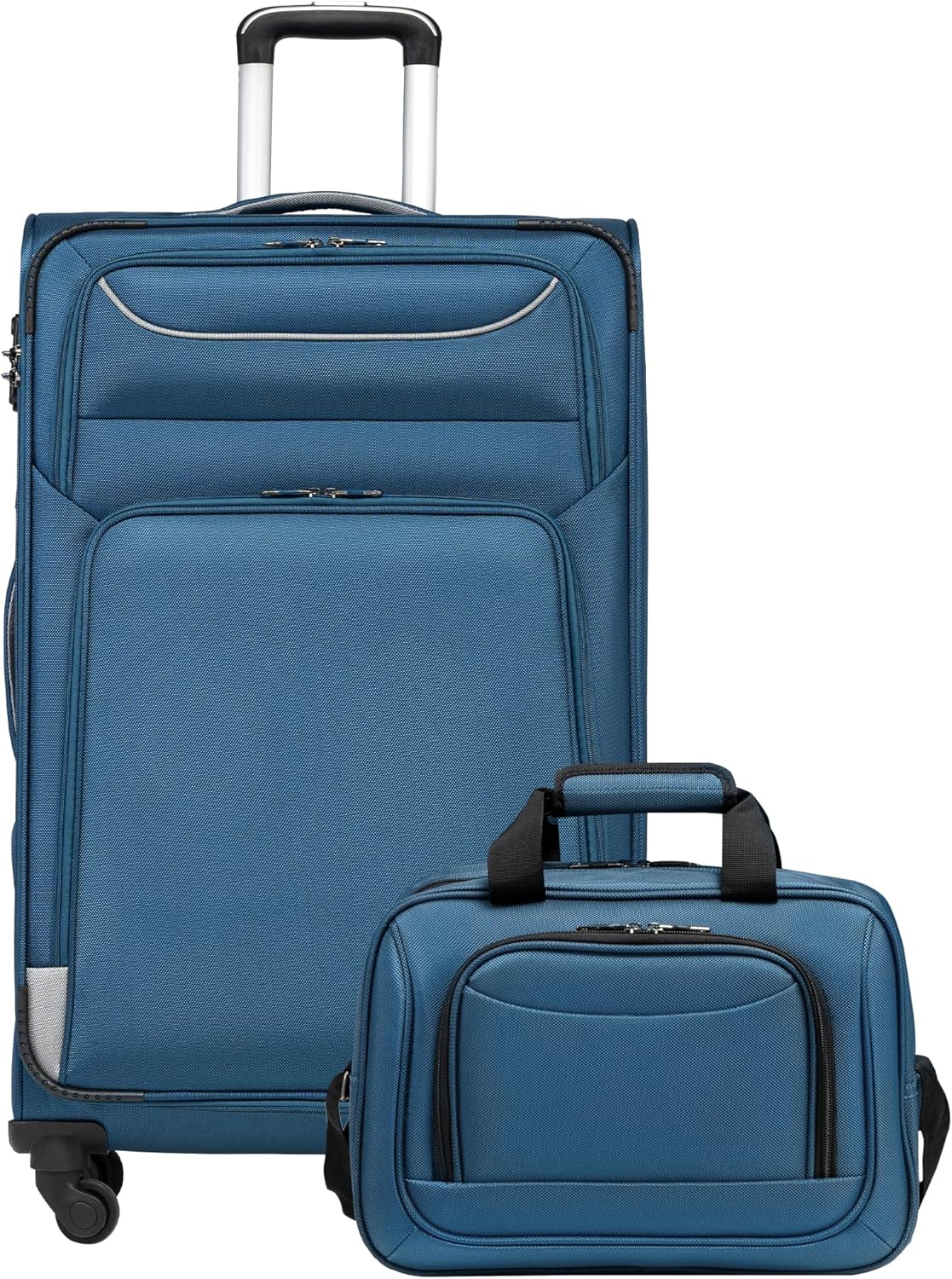 Coolife Walizka tkanina Oxford zestaw +1 dużą torbę na ramię zamek Tsa 93L