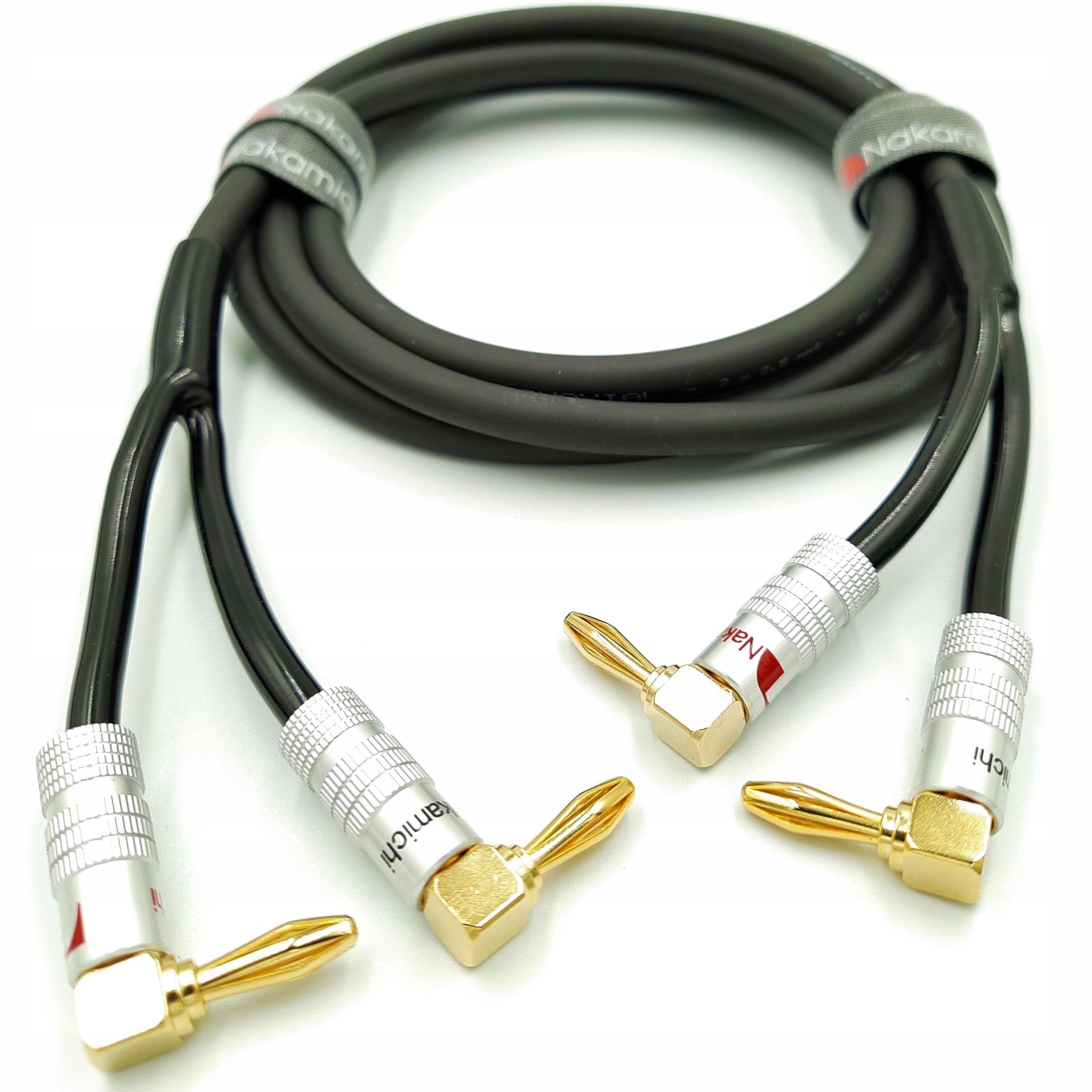 

Nakamichi Kabel głośnikowy 2x1,5mm banan kątowy 1m