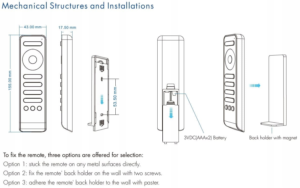 Pilot RF RS1 ściemniacz LED 4-Strefowy 2xAAA GW5 Kod producenta 421_RS1