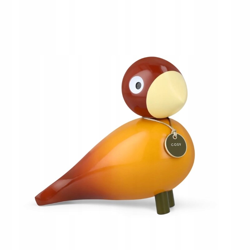 Kay Bojesen Drevený vtáčik Cosy Story Bird 15,5 cm červený, oranžový